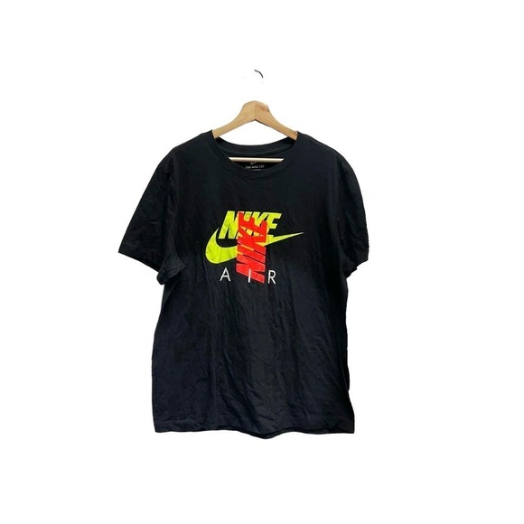 Nike Air Classic Logo Graphic T-Shirt‎ The Nike Tee Neon Retro Size Large - Picture 1 of 6